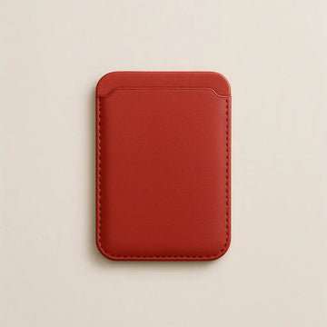 Yūgen porte carte MagSafe cuir magnétique pour iPhone in Rouge