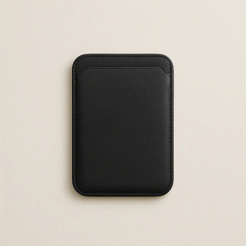 Yūgen porte carte MagSafe cuir magnétique pour iPhone in Noir