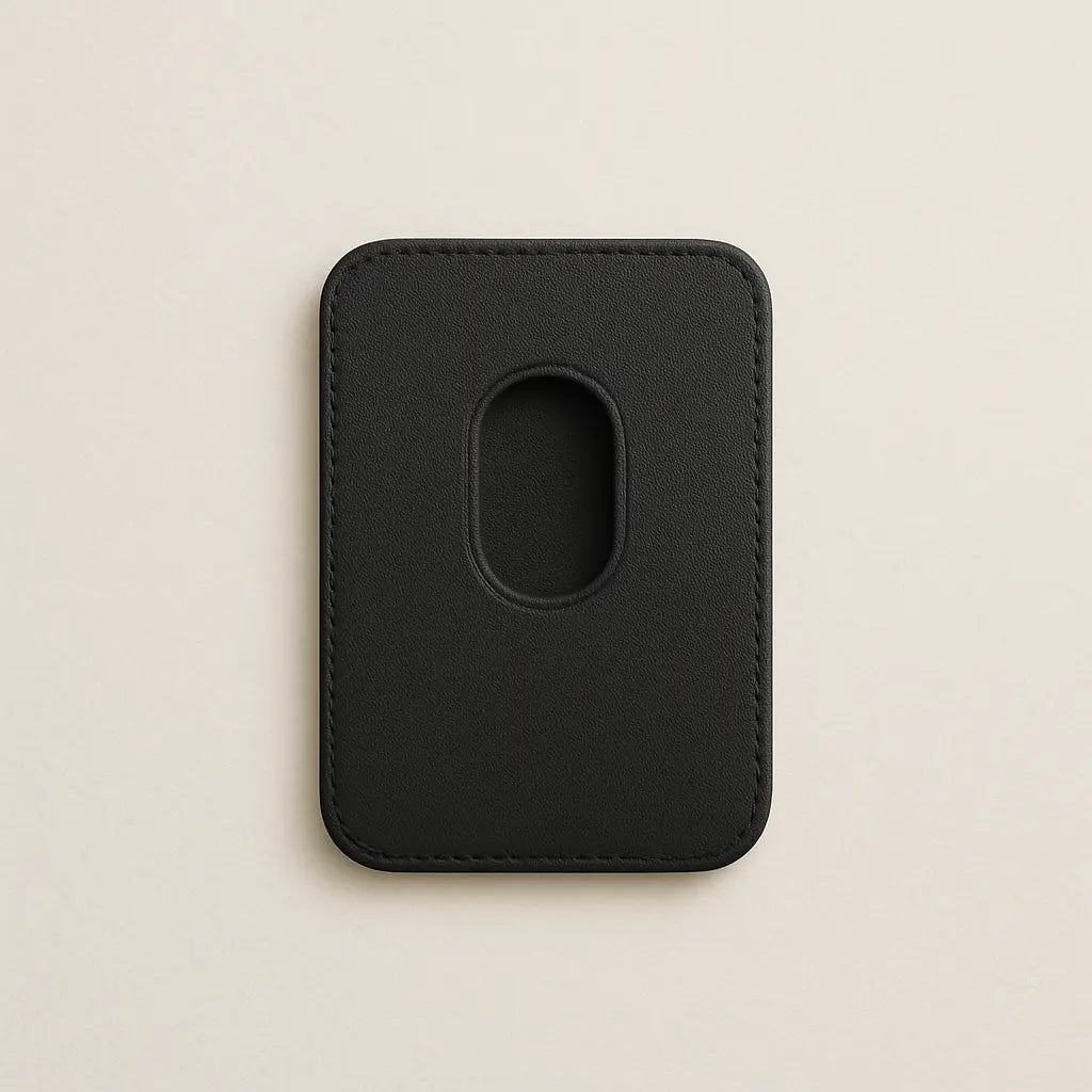 Yūgen porte carte MagSafe cuir magnétique pour iPhone in Noir