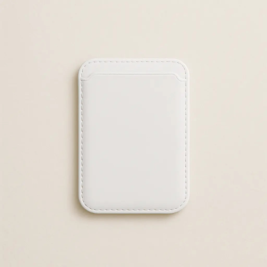 Yūgen porte carte MagSafe cuir magnétique pour iPhone in Blanc