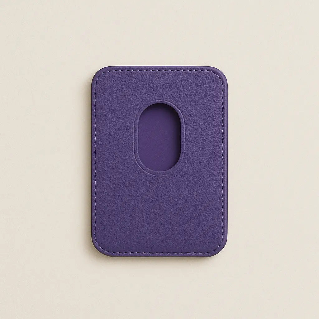 Yūgen porte carte MagSafe cuir magnétique pour iPhone in Violet