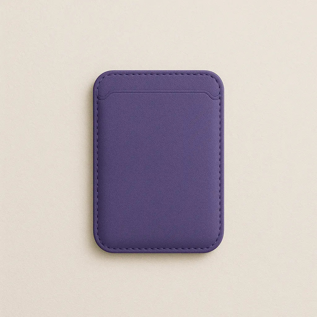 Yūgen porte carte MagSafe cuir magnétique pour iPhone in Violet