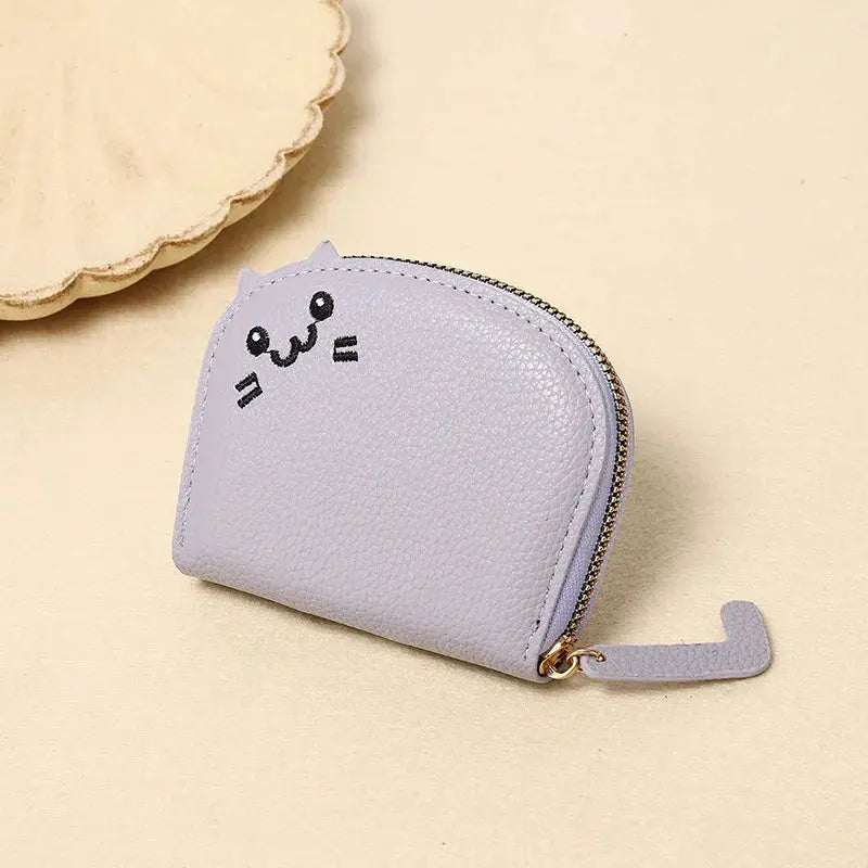 portefeuille compact femme cuir PU pratique HANA in Lavande